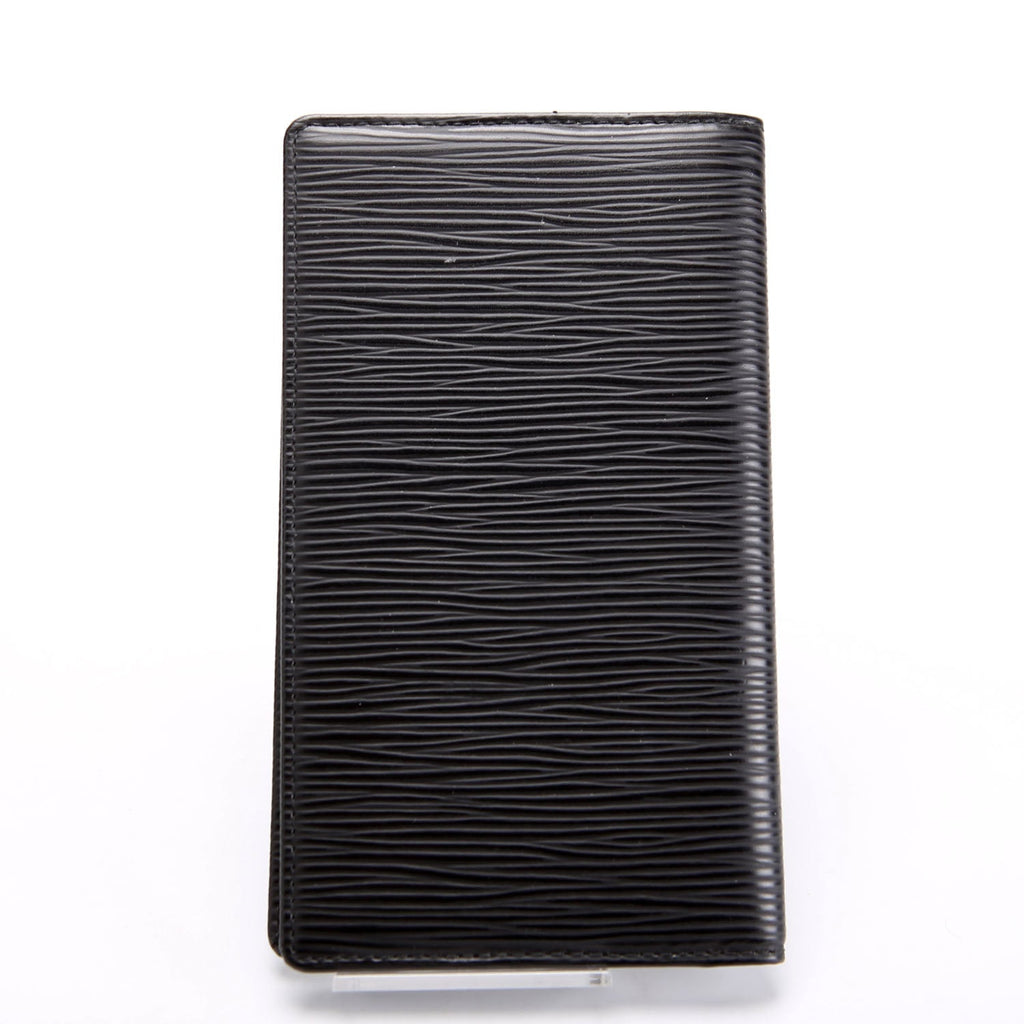 Louis Vuitton Checkbook Cover Epi Black
