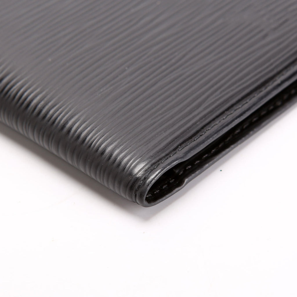 Louis Vuitton Checkbook Cover Epi Black