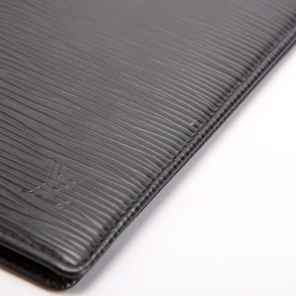 Louis Vuitton Checkbook Cover Epi Black