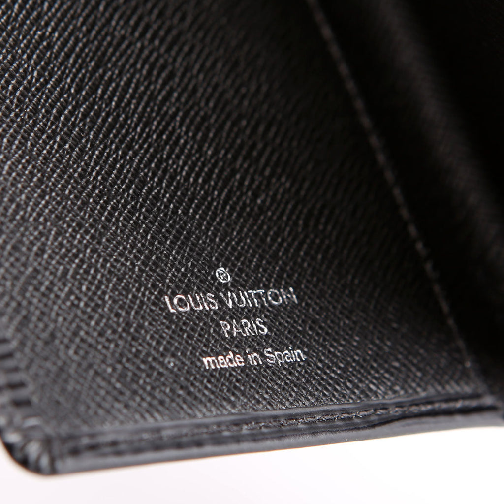 Louis Vuitton Checkbook Cover Epi Black