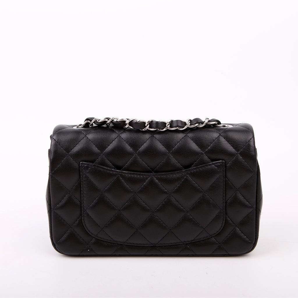 Chanel Classic Flap Mini Rectangle Lambskin RFID Black/Silver