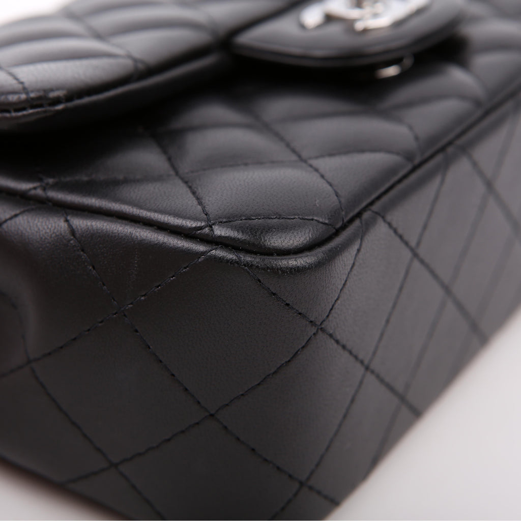 Chanel Classic Flap Mini Rectangle Lambskin RFID Black/Silver
