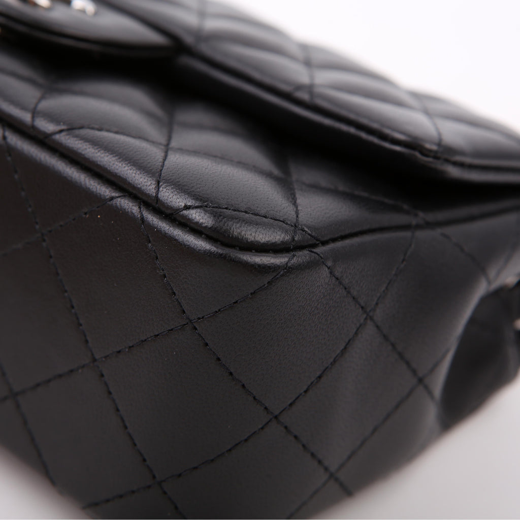 Chanel Classic Flap Mini Rectangle Lambskin RFID Black/Silver