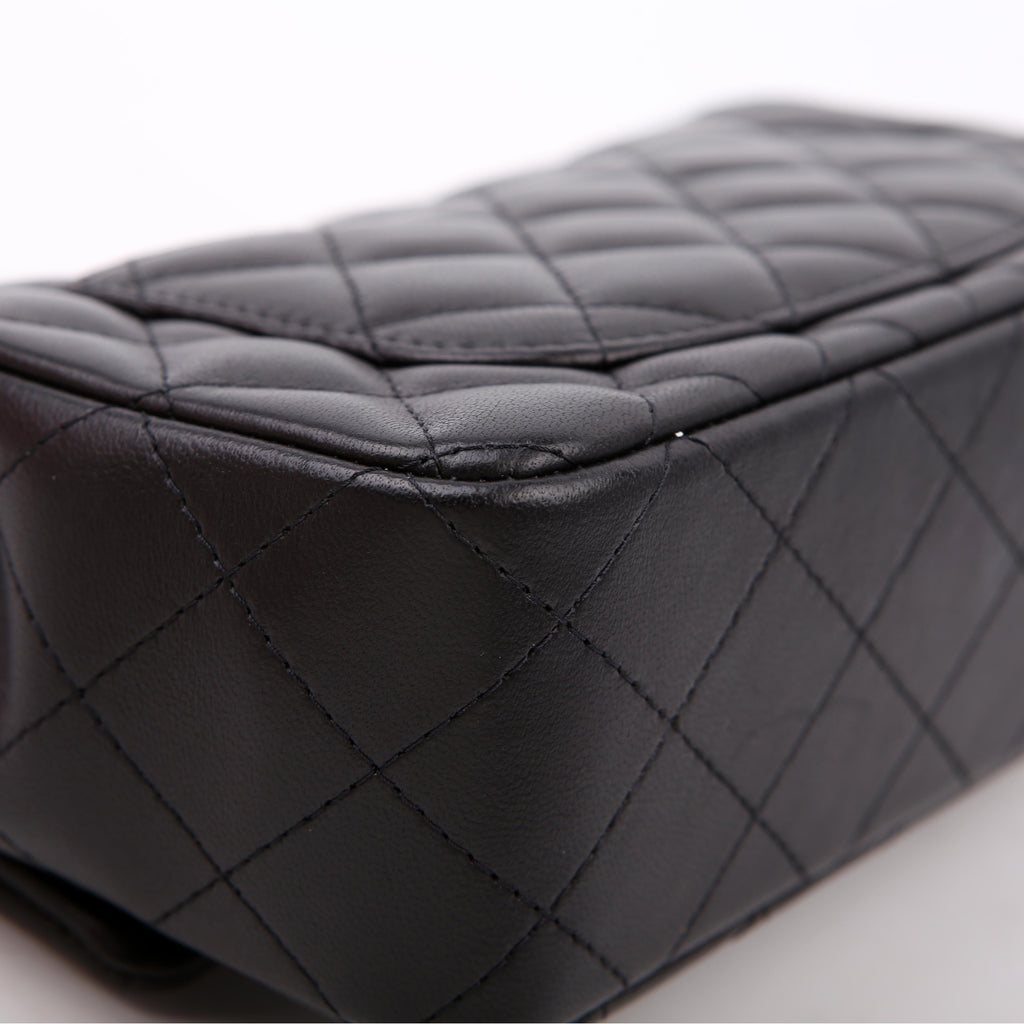 Chanel Classic Flap Mini Rectangle Lambskin RFID Black/Silver