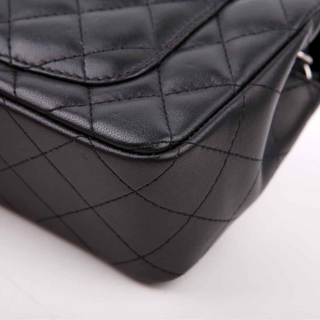 Chanel Classic Flap Mini Rectangle Lambskin RFID Black/Silver