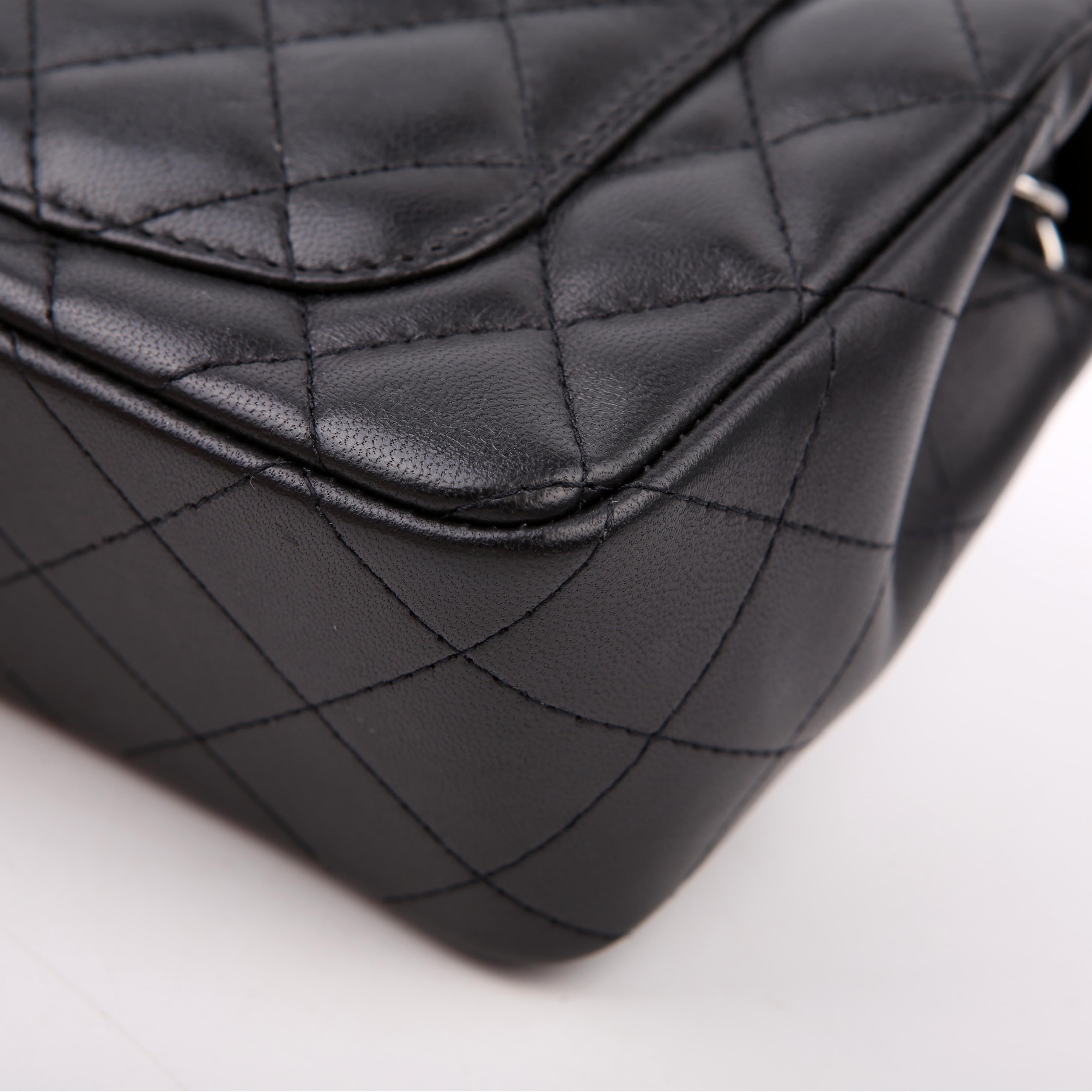 Chanel Classic Flap Mini Rectangle Lambskin RFID Black/Silver