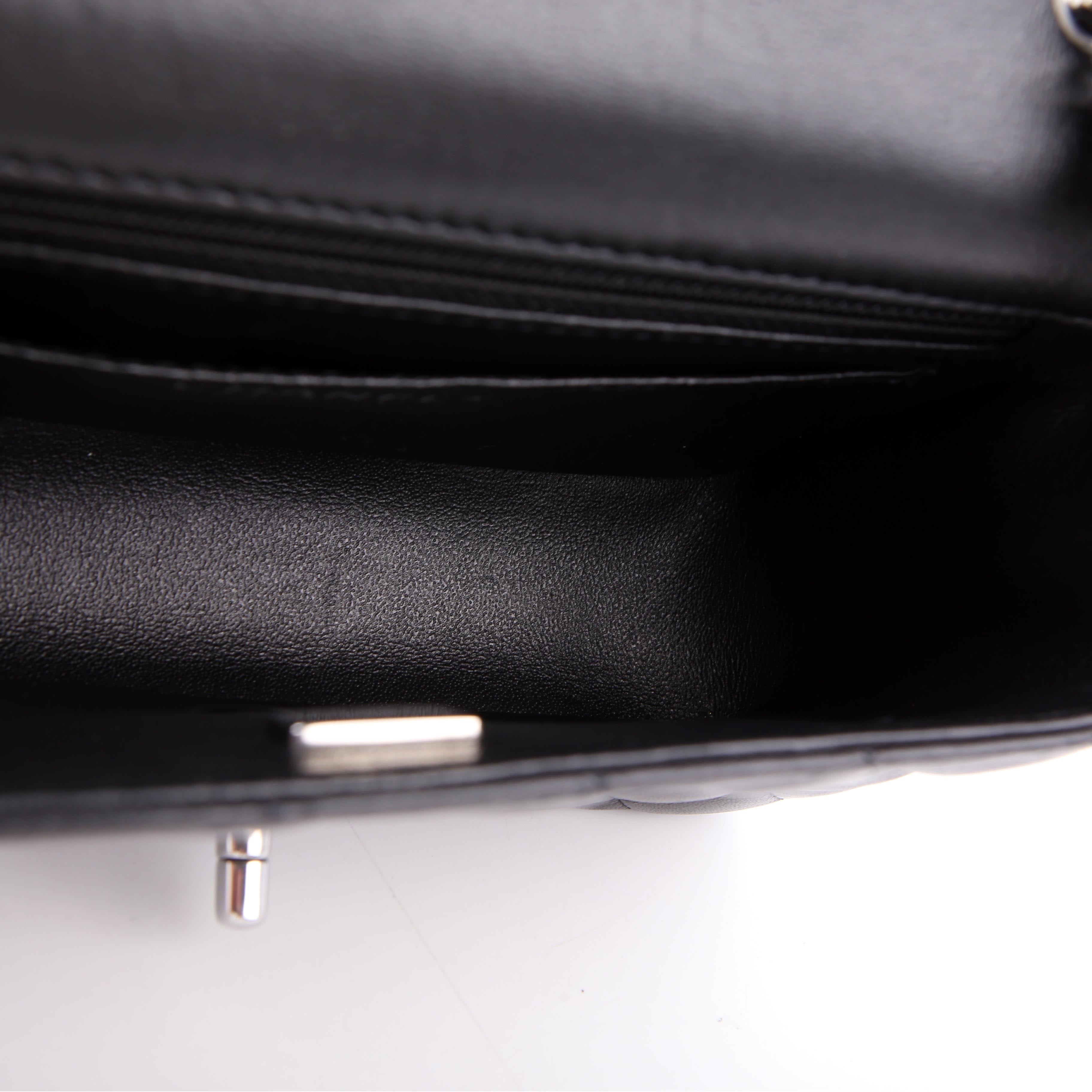 Chanel Classic Flap Mini Rectangle Lambskin RFID Black/Silver