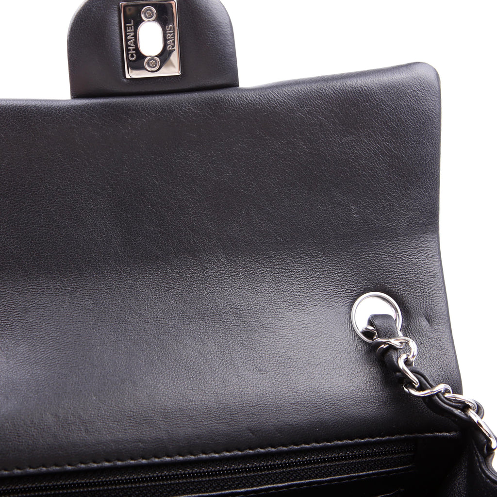 Chanel Classic Flap Mini Rectangle Lambskin RFID Black/Silver