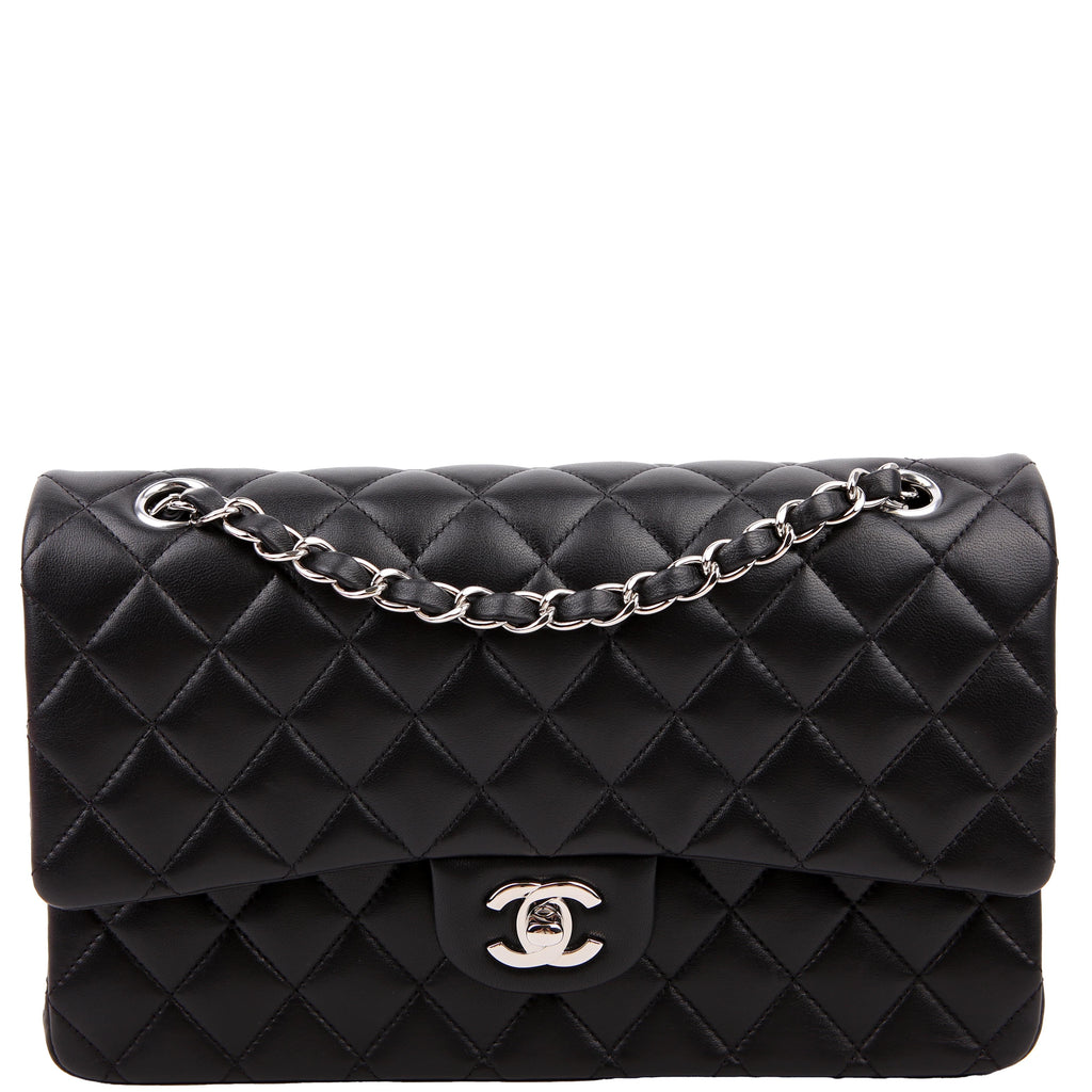 Chanel Classic Flap Medium Lambskin RFID Black/Silver
