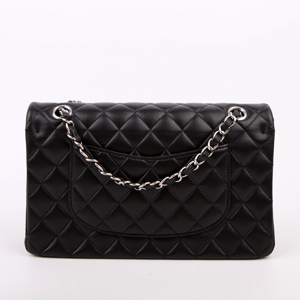 Chanel Classic Flap Medium Lambskin RFID Black/Silver