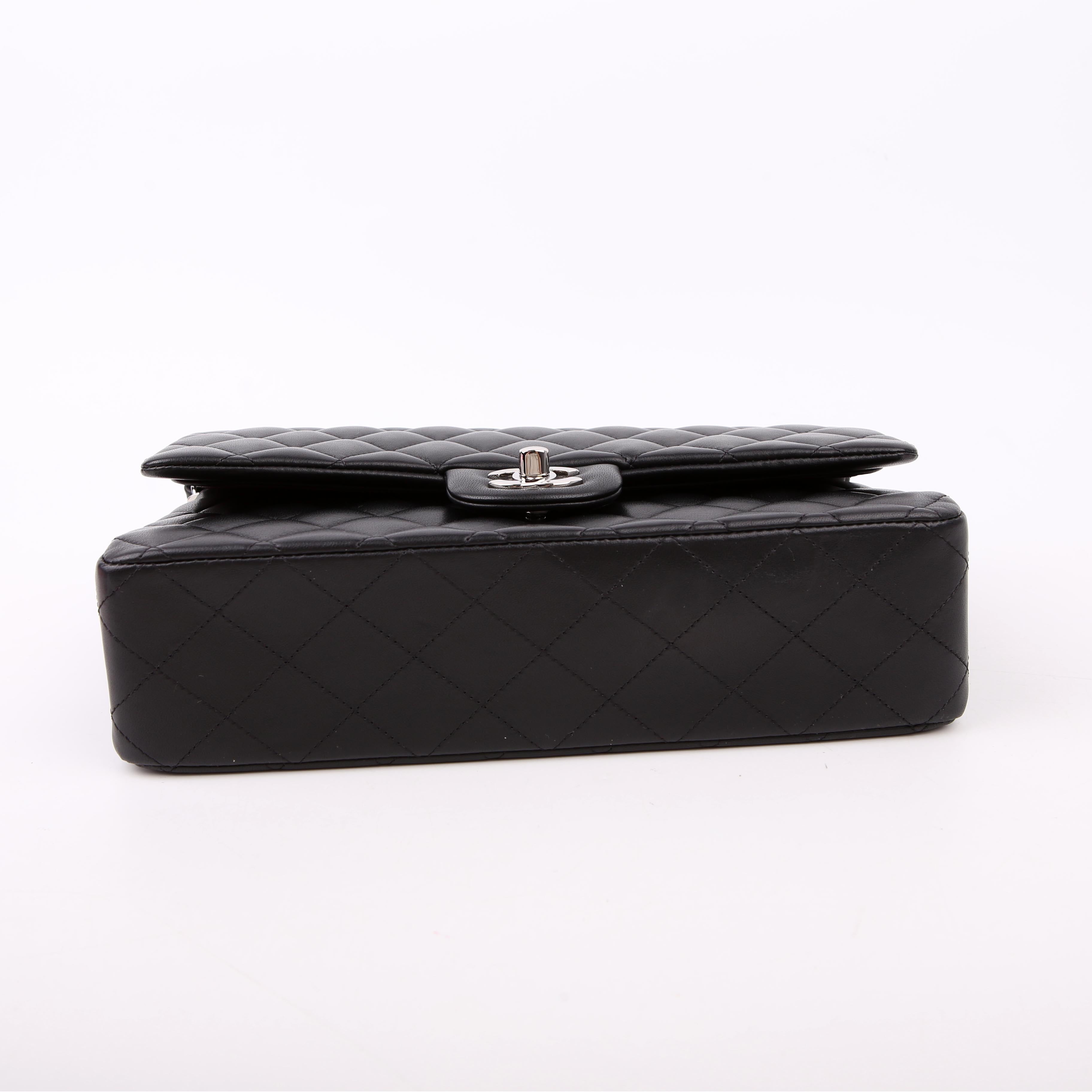 Chanel Classic Flap Medium Lambskin RFID Black/Silver