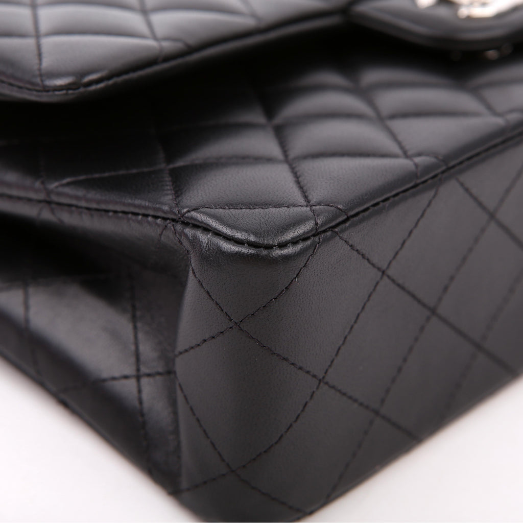 Chanel Classic Flap Medium Lambskin RFID Black/Silver