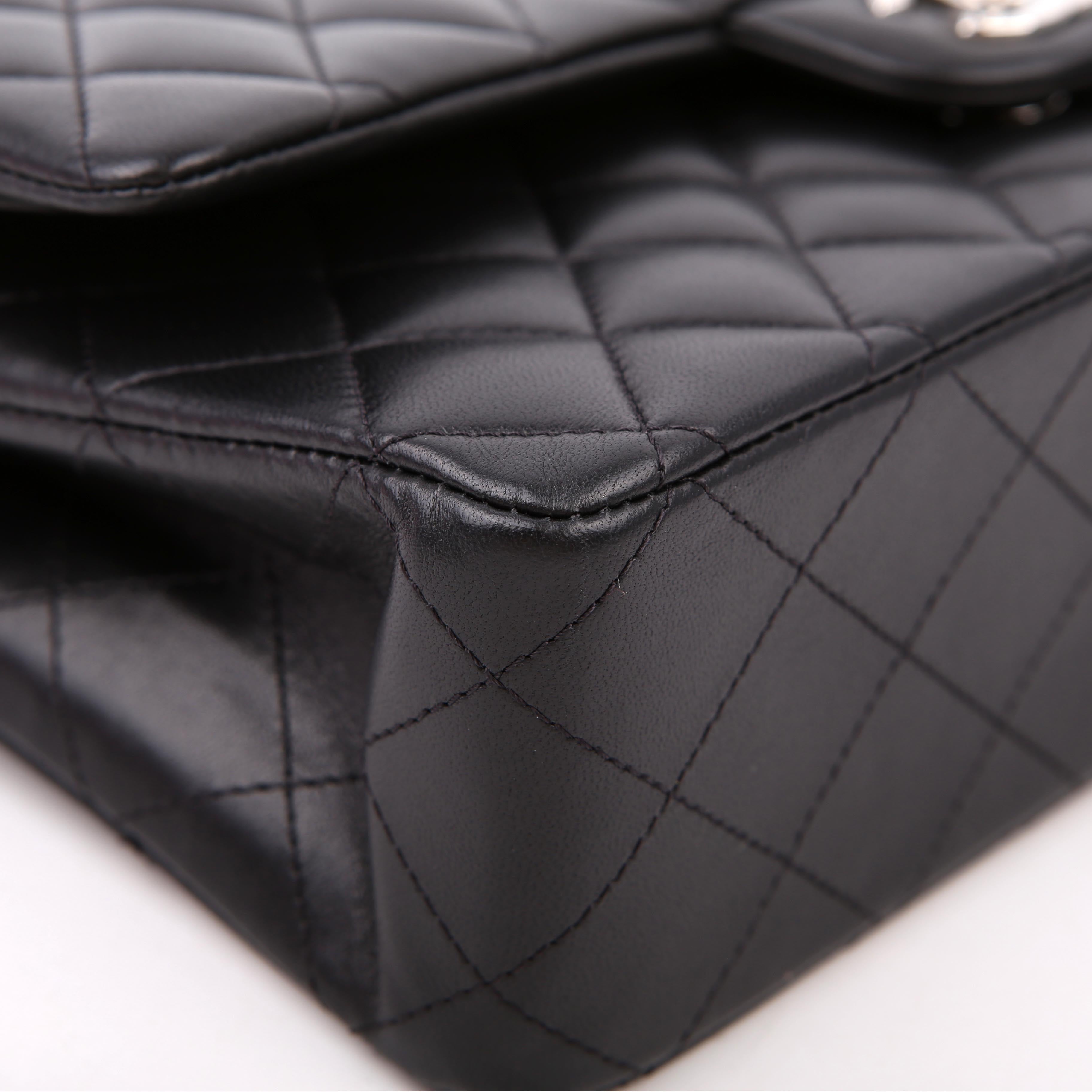 Chanel Classic Flap Medium Lambskin RFID Black/Silver