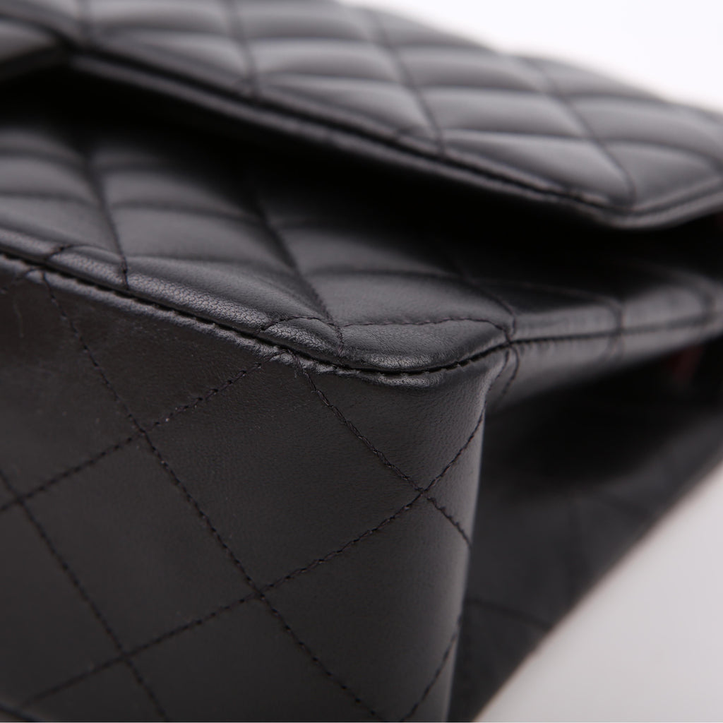 Chanel Classic Flap Medium Lambskin RFID Black/Silver