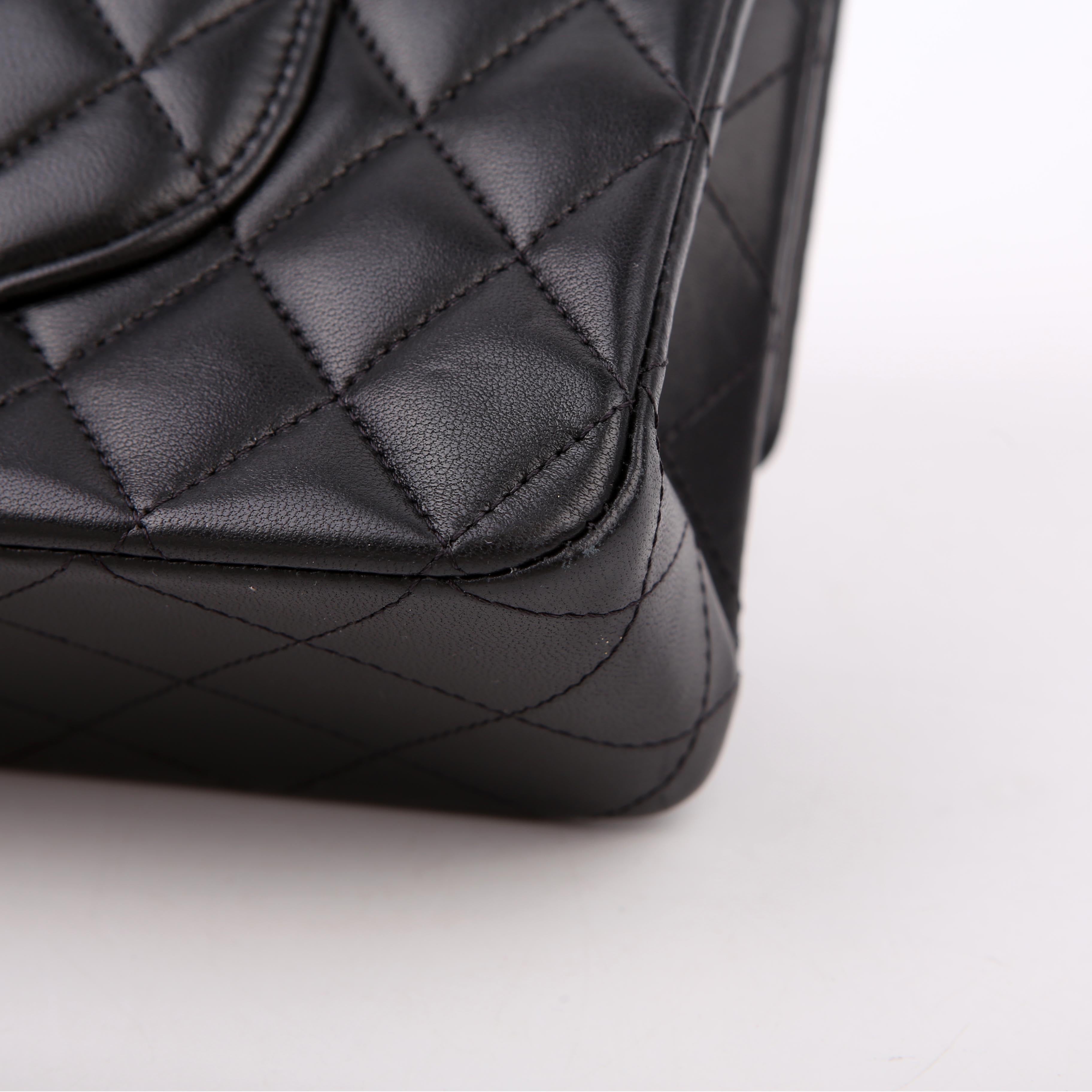 Chanel Classic Flap Medium Lambskin RFID Black/Silver