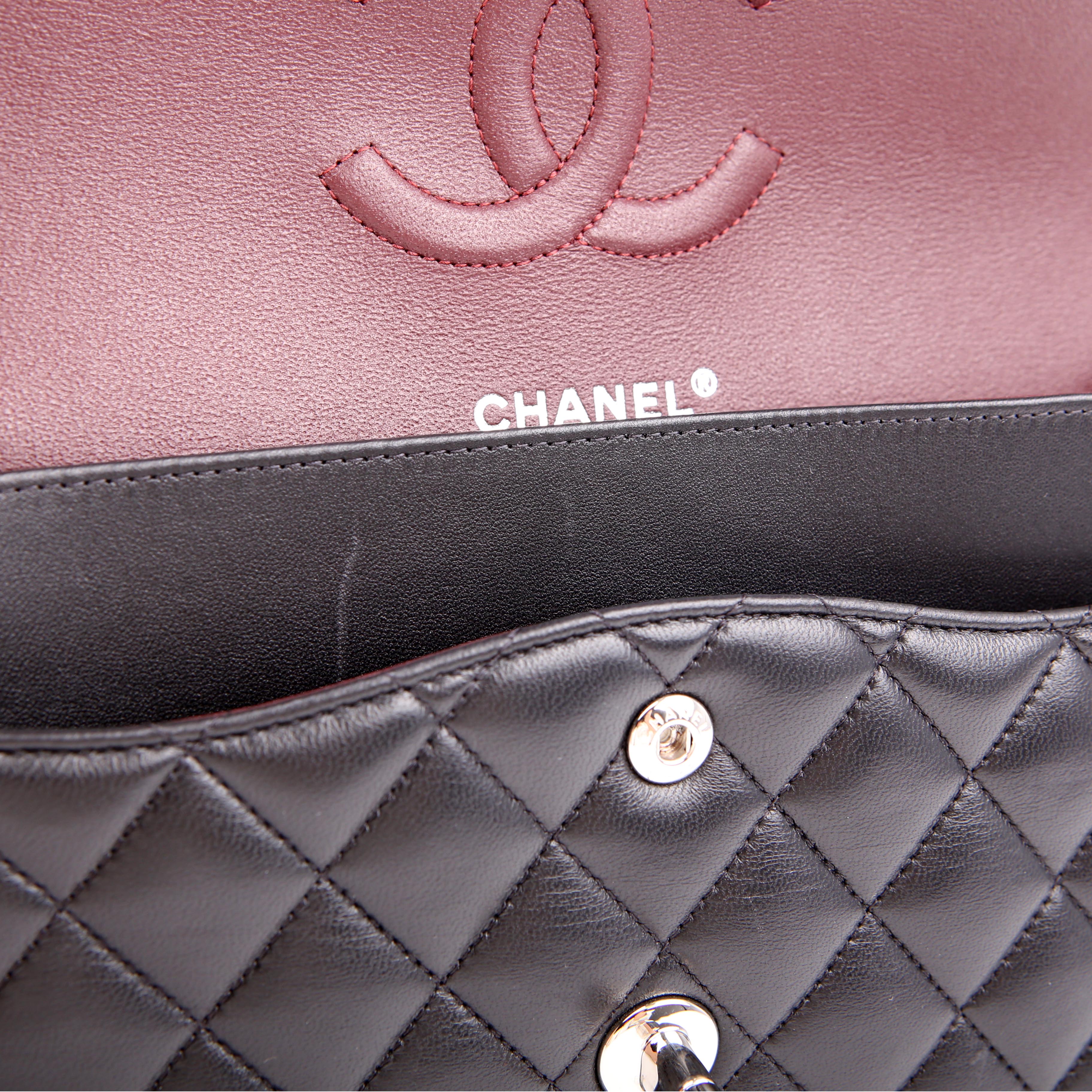 Chanel Classic Flap Medium Lambskin RFID Black/Silver
