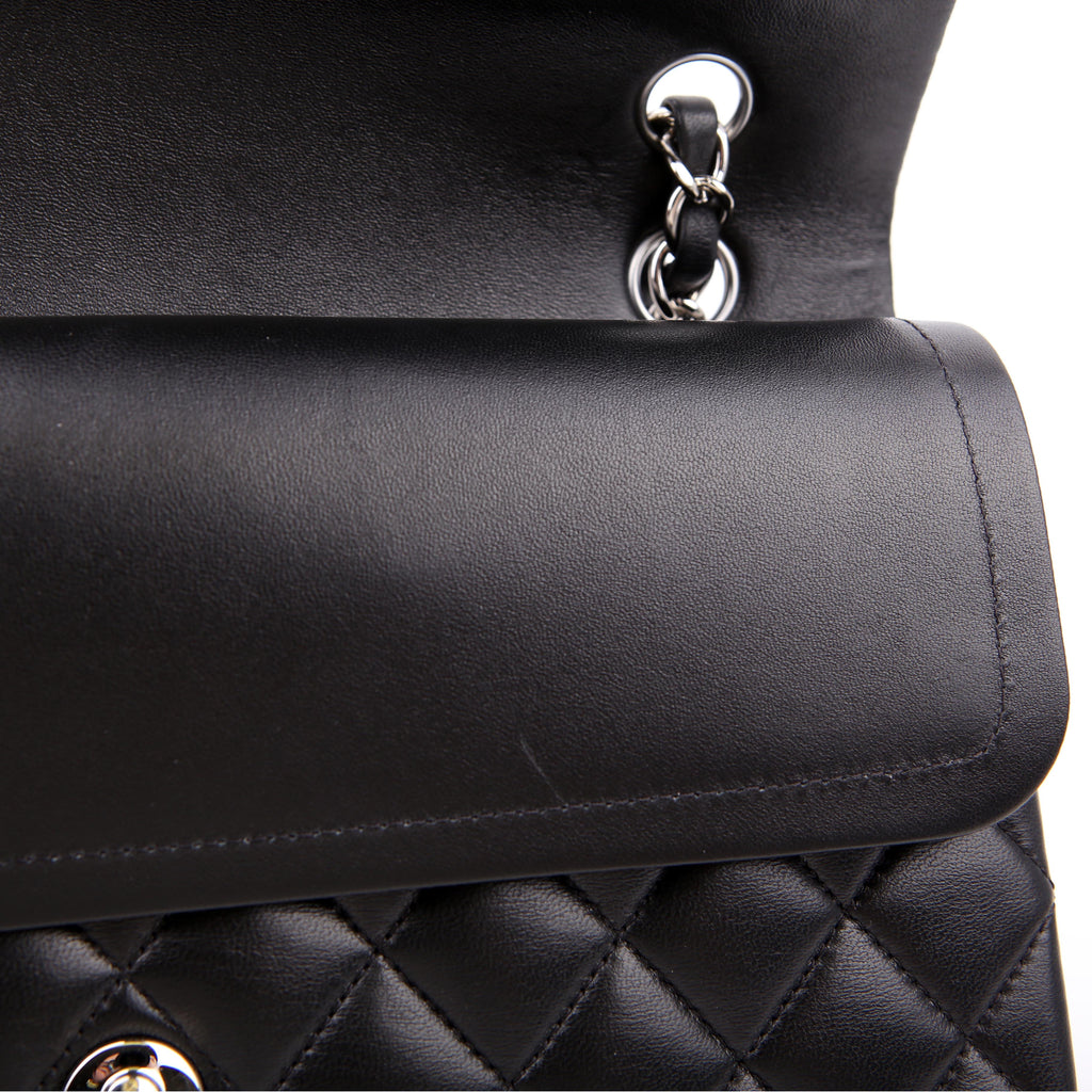 Chanel Classic Flap Medium Lambskin RFID Black/Silver