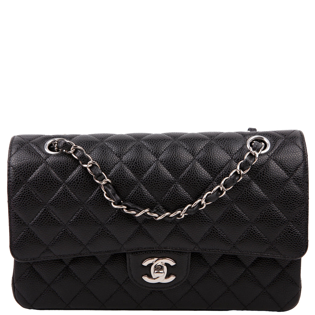 Chanel Classic Flap Medium Caviar 22M Black/Silver