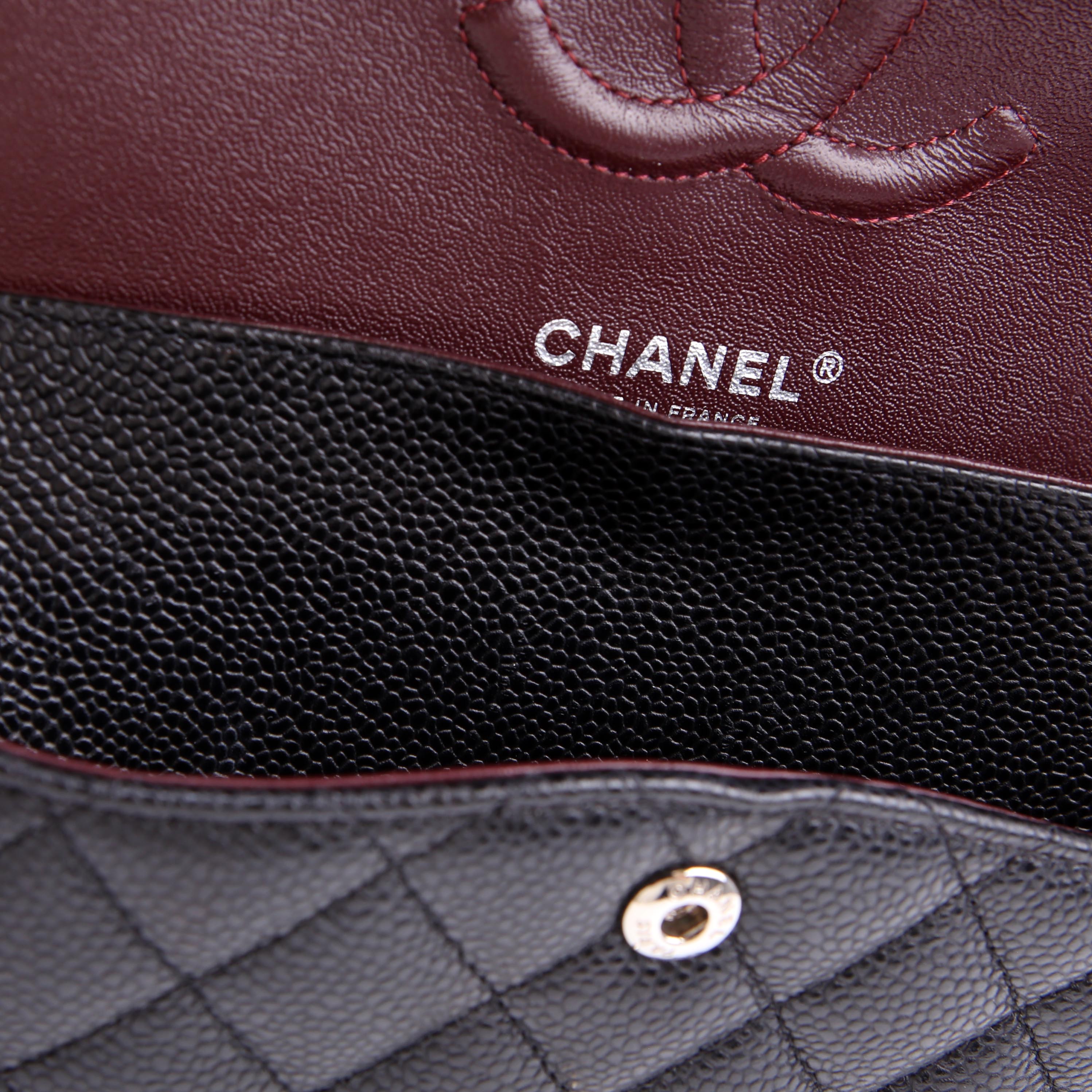 Chanel Classic Flap Medium Caviar 22M Black/Silver