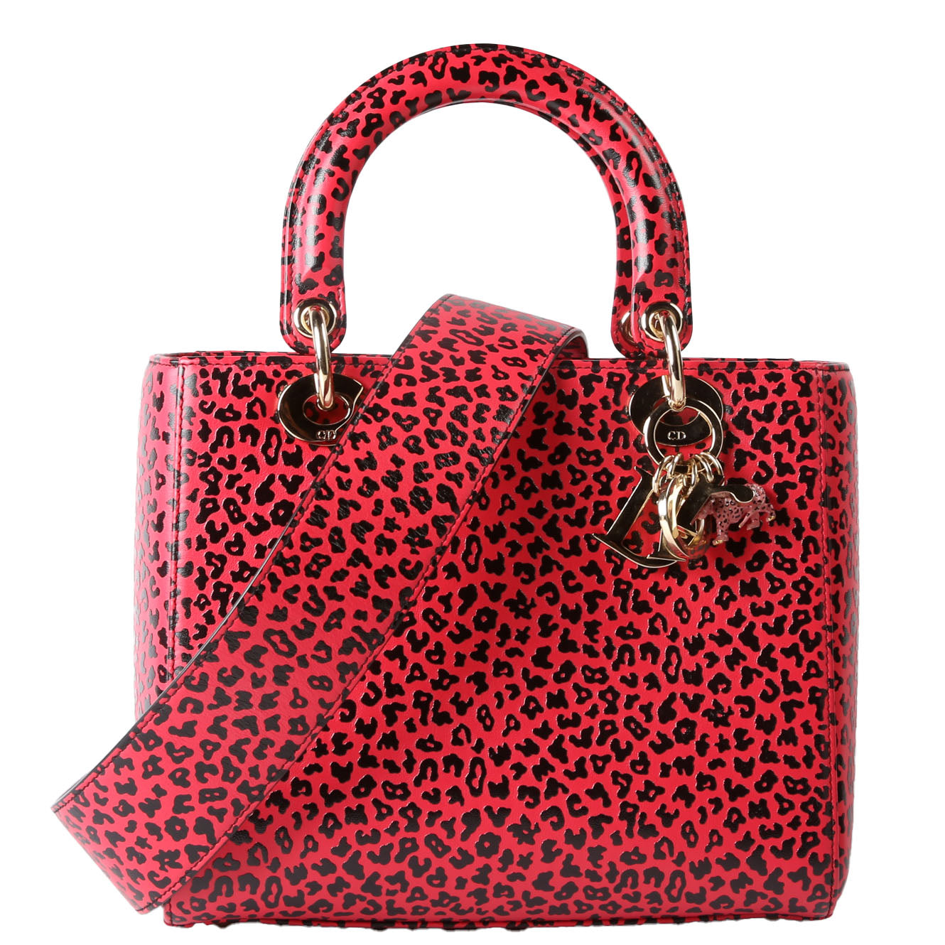 Christian Dior Lady Dior Medium Printed Leather