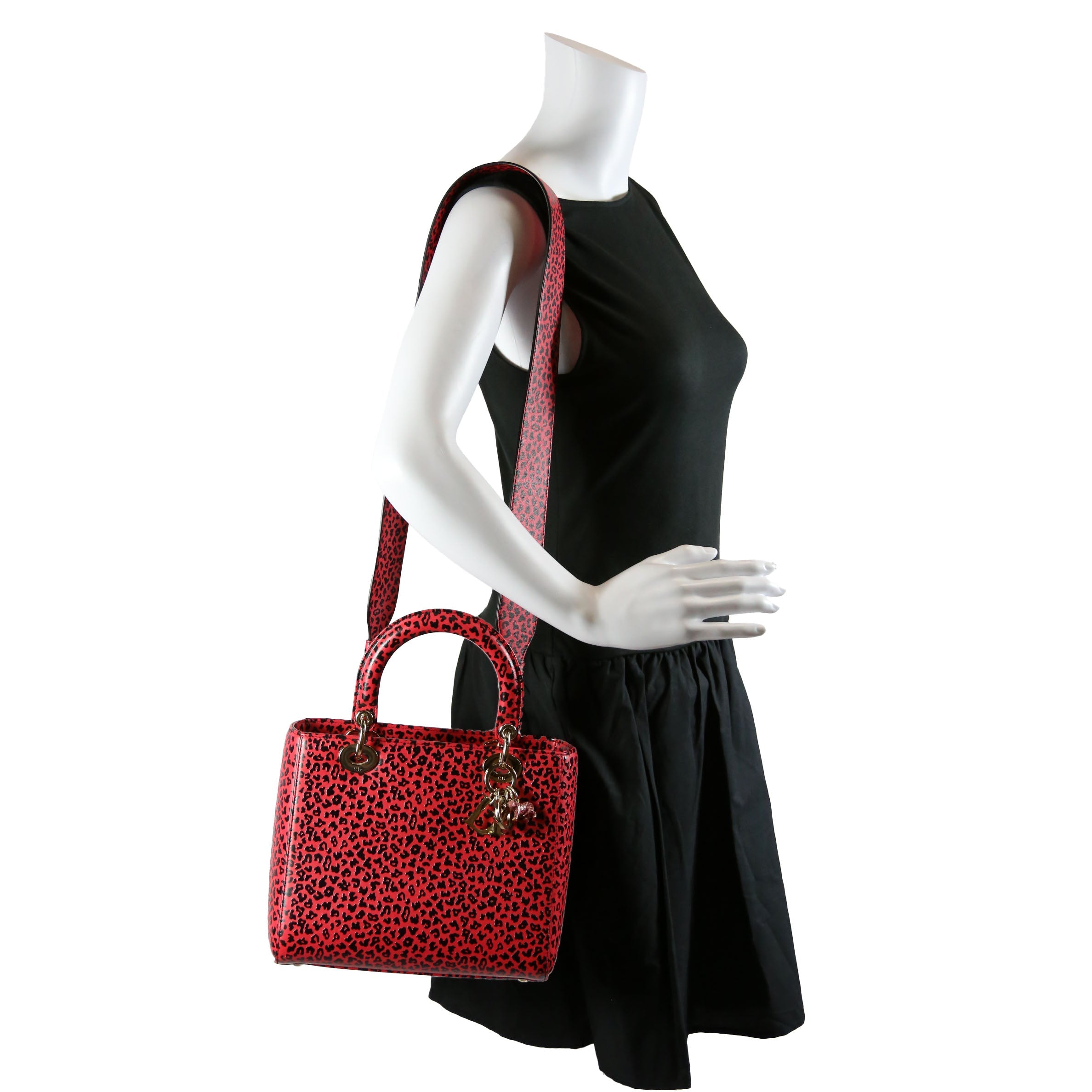 Christian Dior Lady Dior Medium Printed Leather