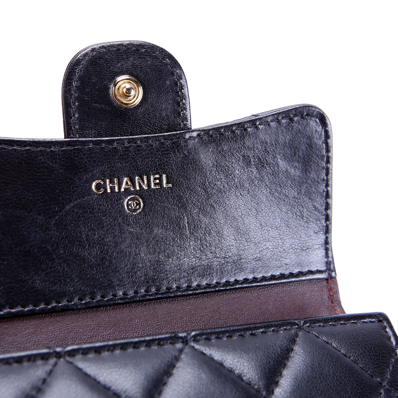 Chanel Classic Compact Flap Wallet Lambskin 22M Black