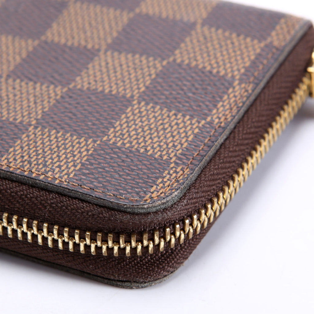 Louis Vuitton Clemence Wallet Damier Ebene Red