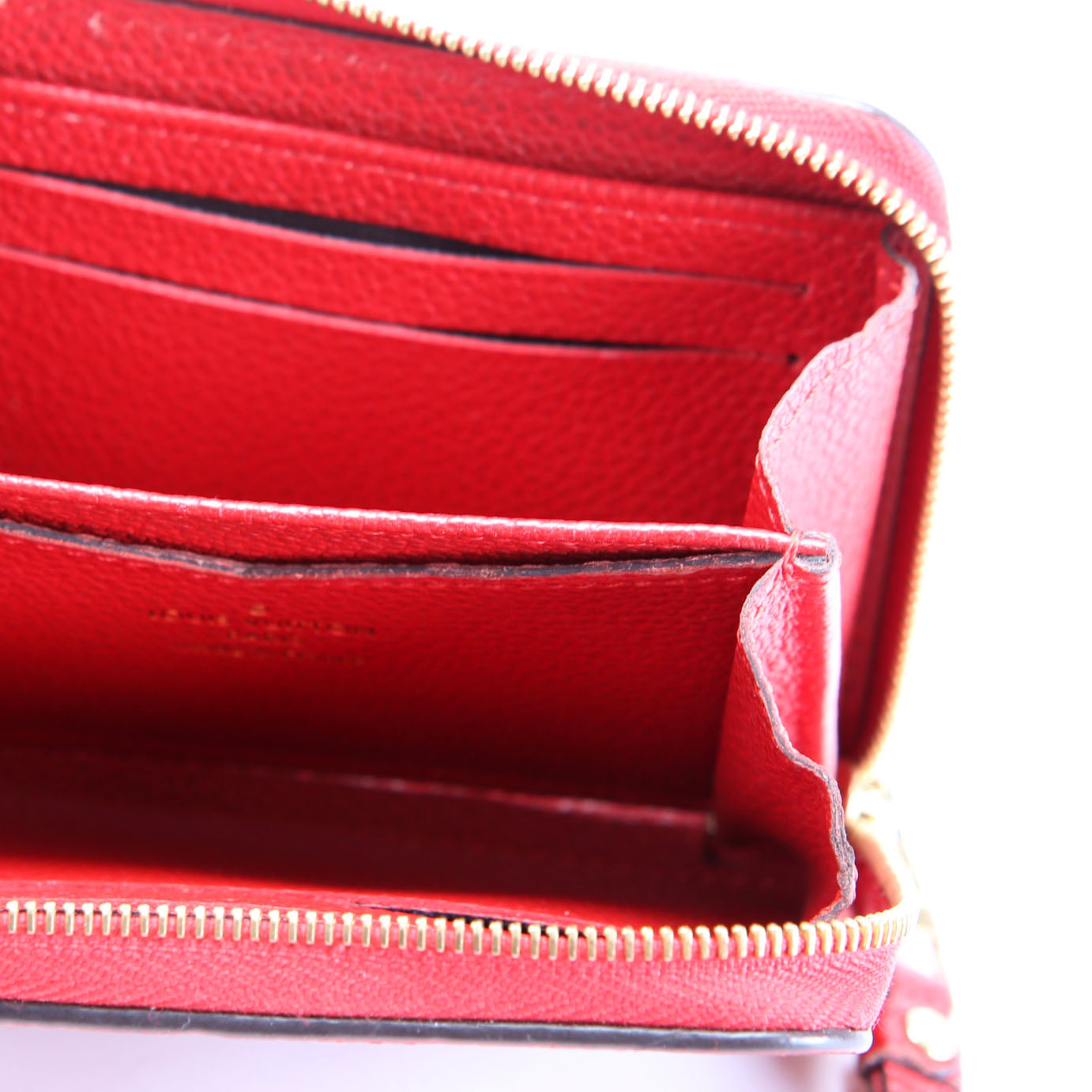 Louis Vuitton Zippy Coin Purse Empreinte Red