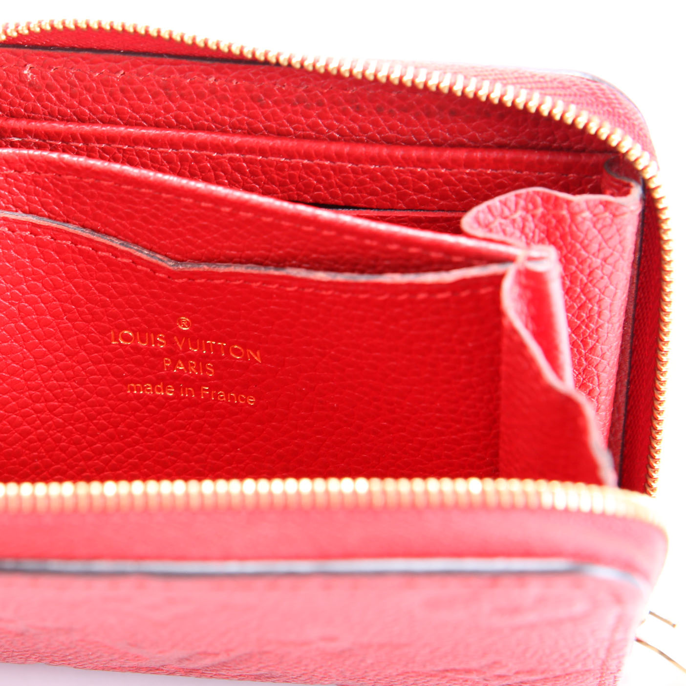 Louis Vuitton Zippy Coin Purse Empreinte Red