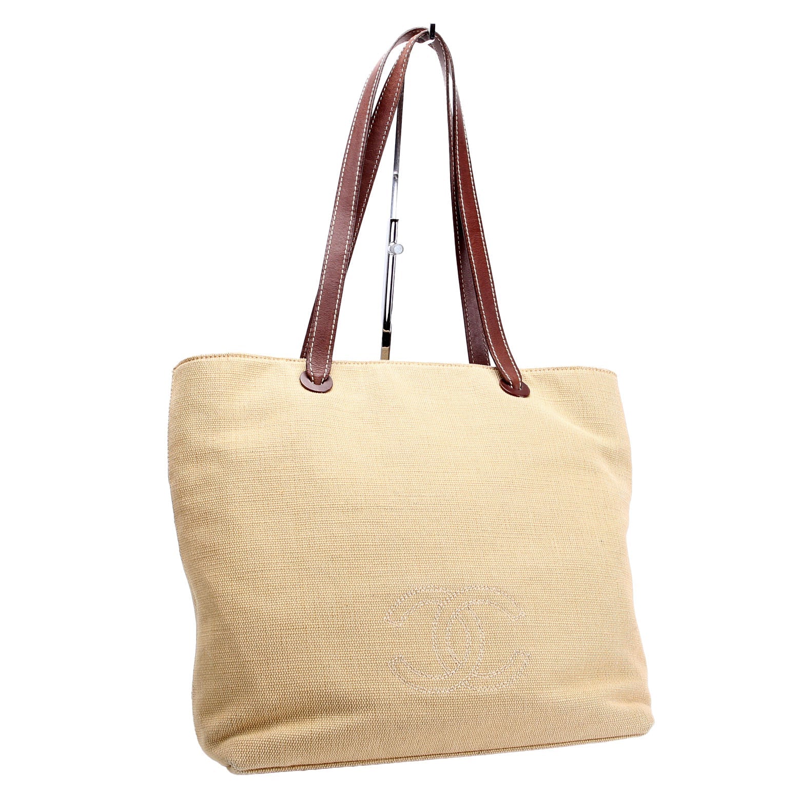Chanel CC Canvas Tote Vintage Tan