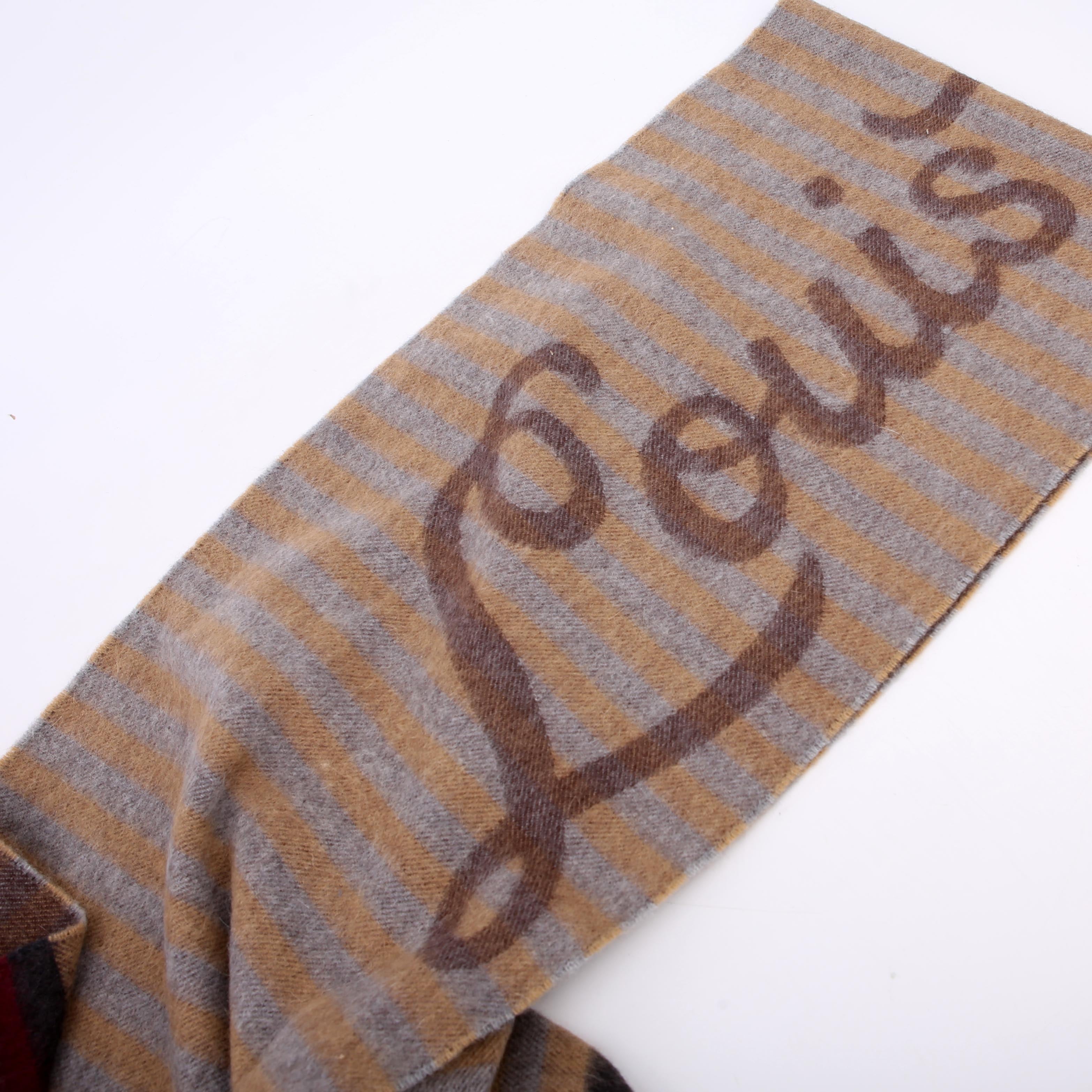 Louis Vuitton Since 1854 Wool/Angora Muffler Scarf Tan