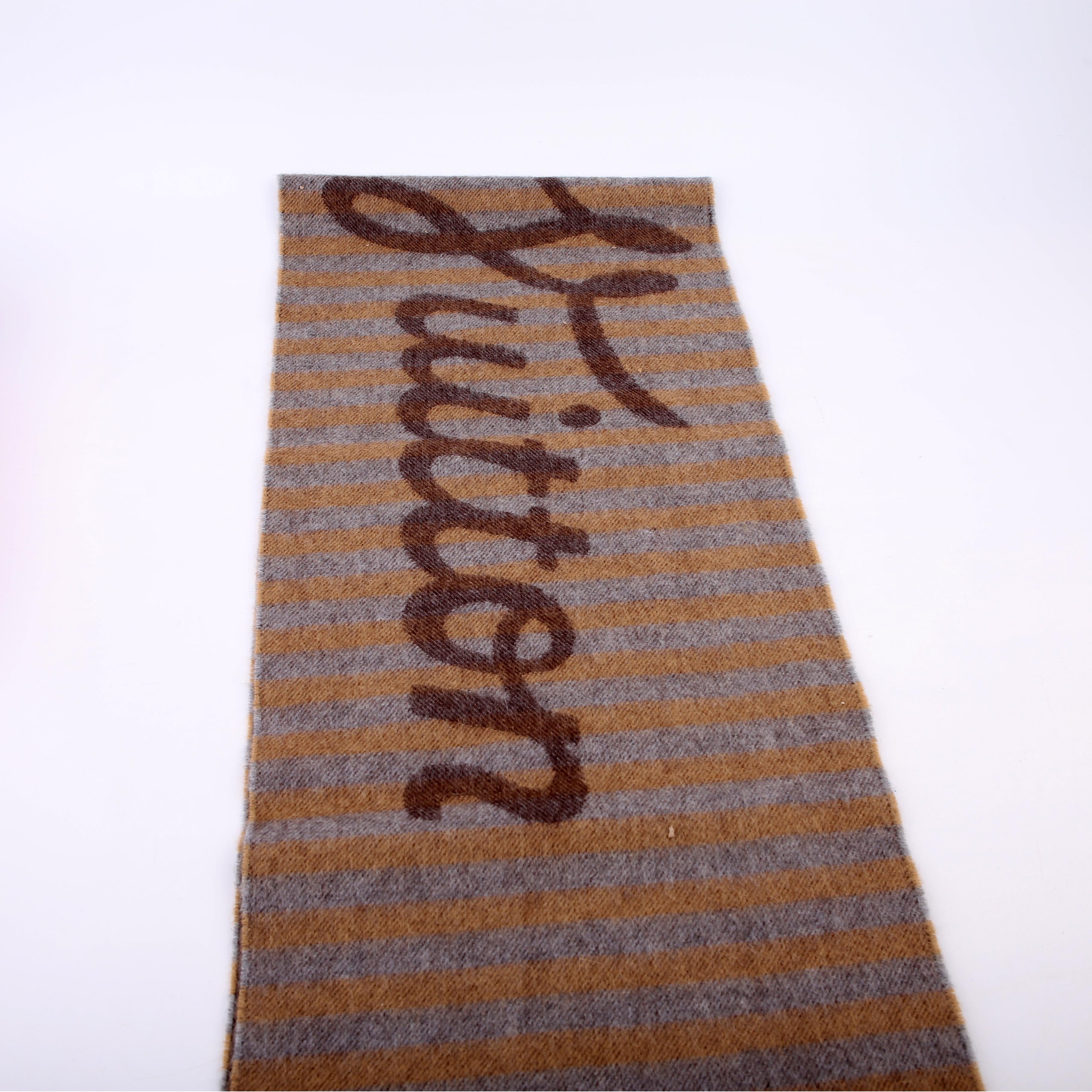 Louis Vuitton Since 1854 Wool/Angora Muffler Scarf Tan