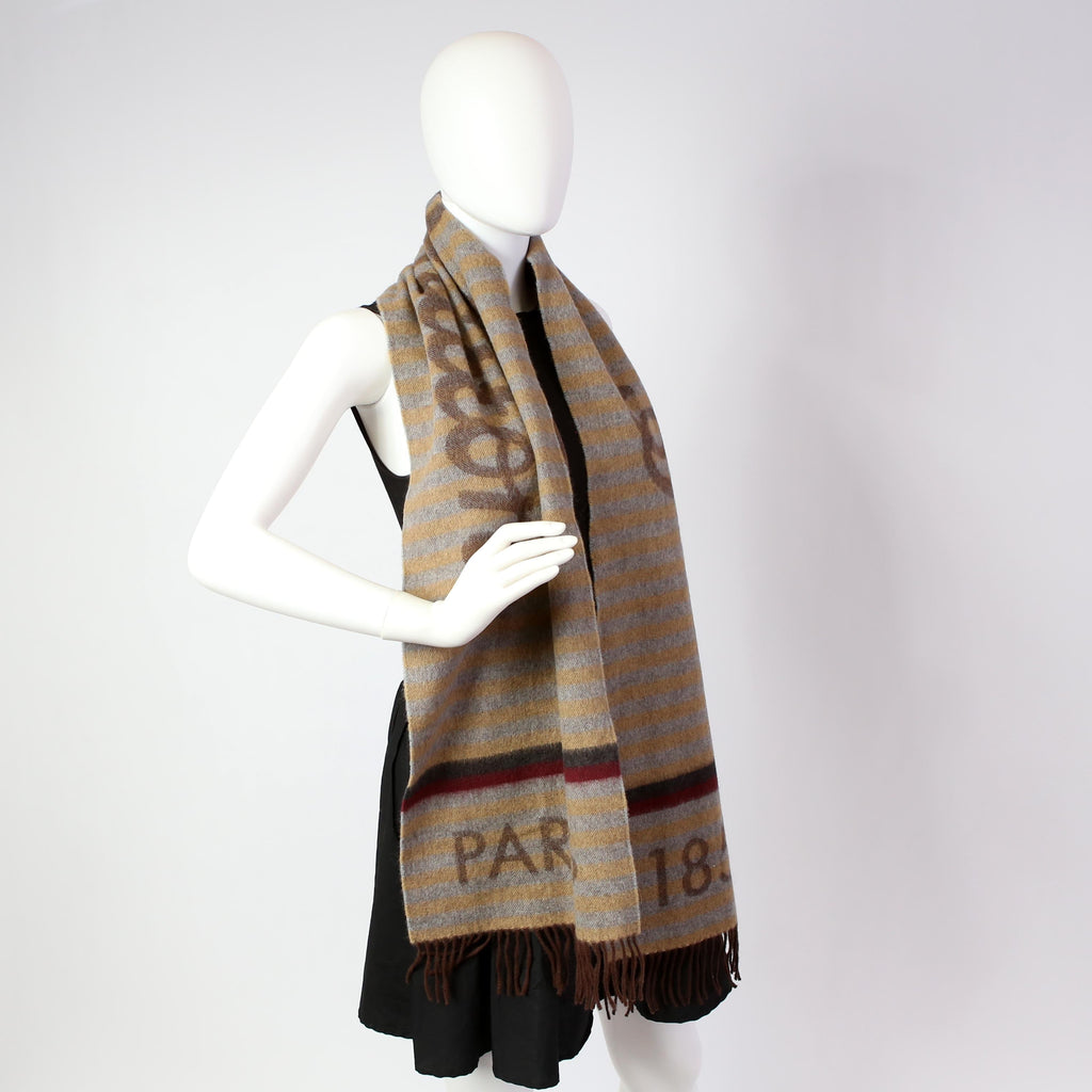 Louis Vuitton Since 1854 Wool/Angora Muffler Scarf Tan