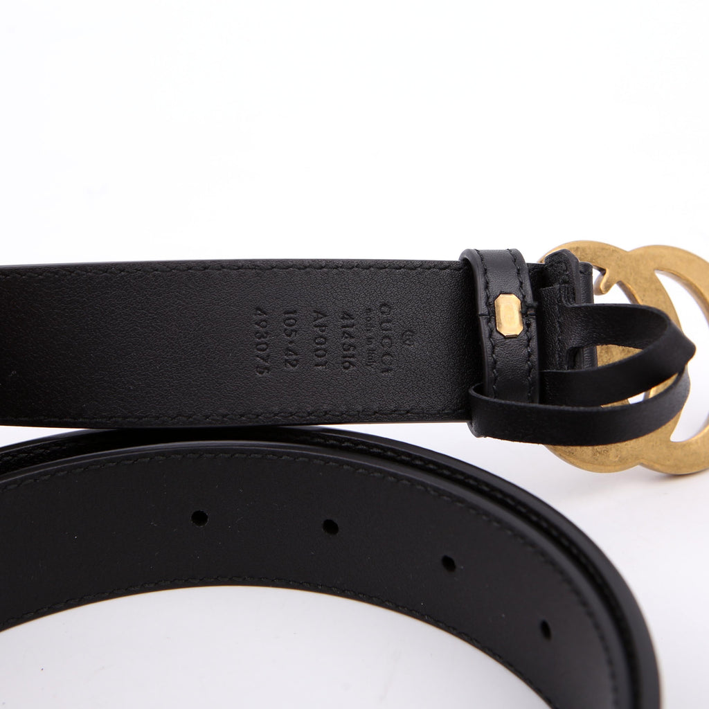 Gucci 414516 GG Marmont Belt Size 80/32 Black