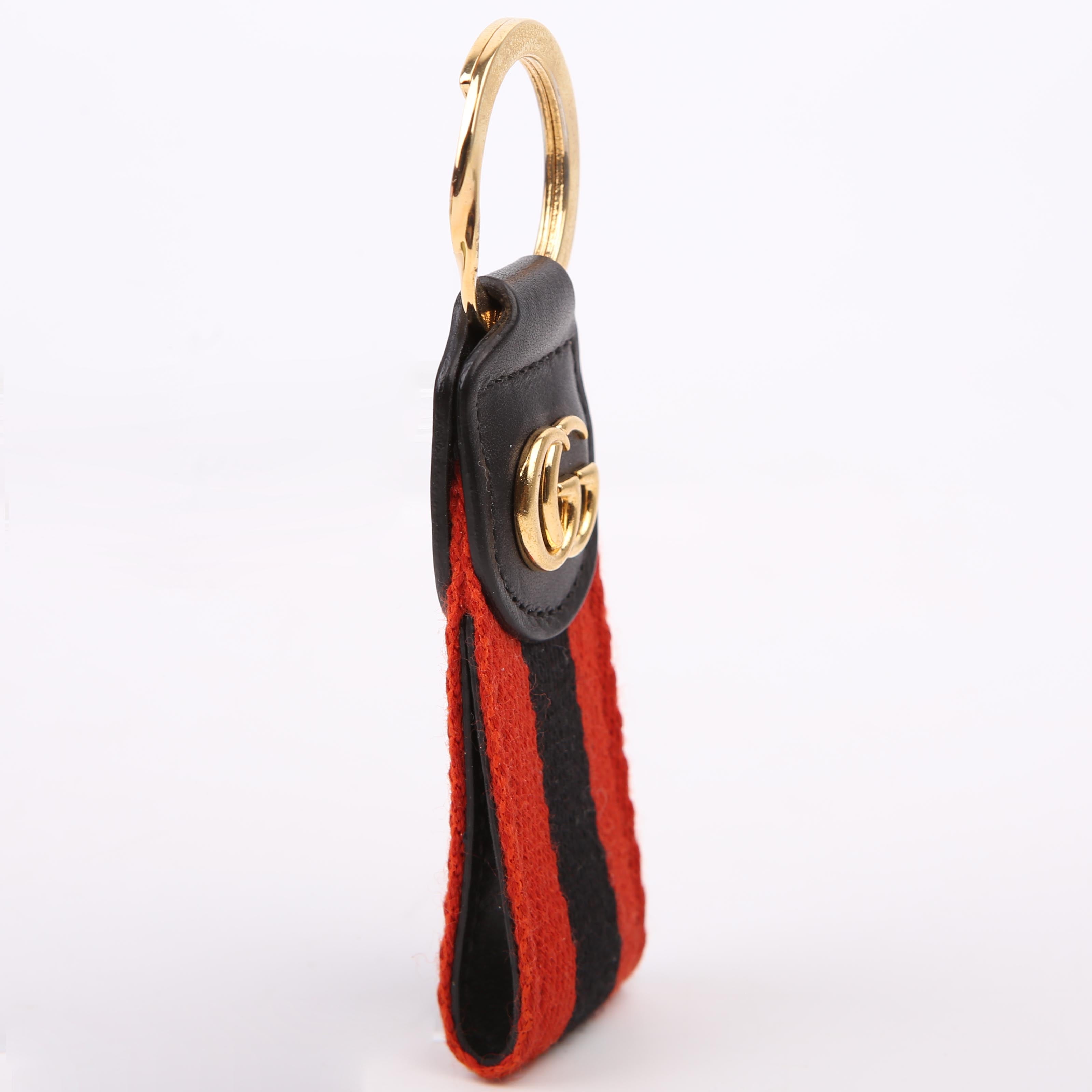 Gucci 523161 GG Web Key Ring