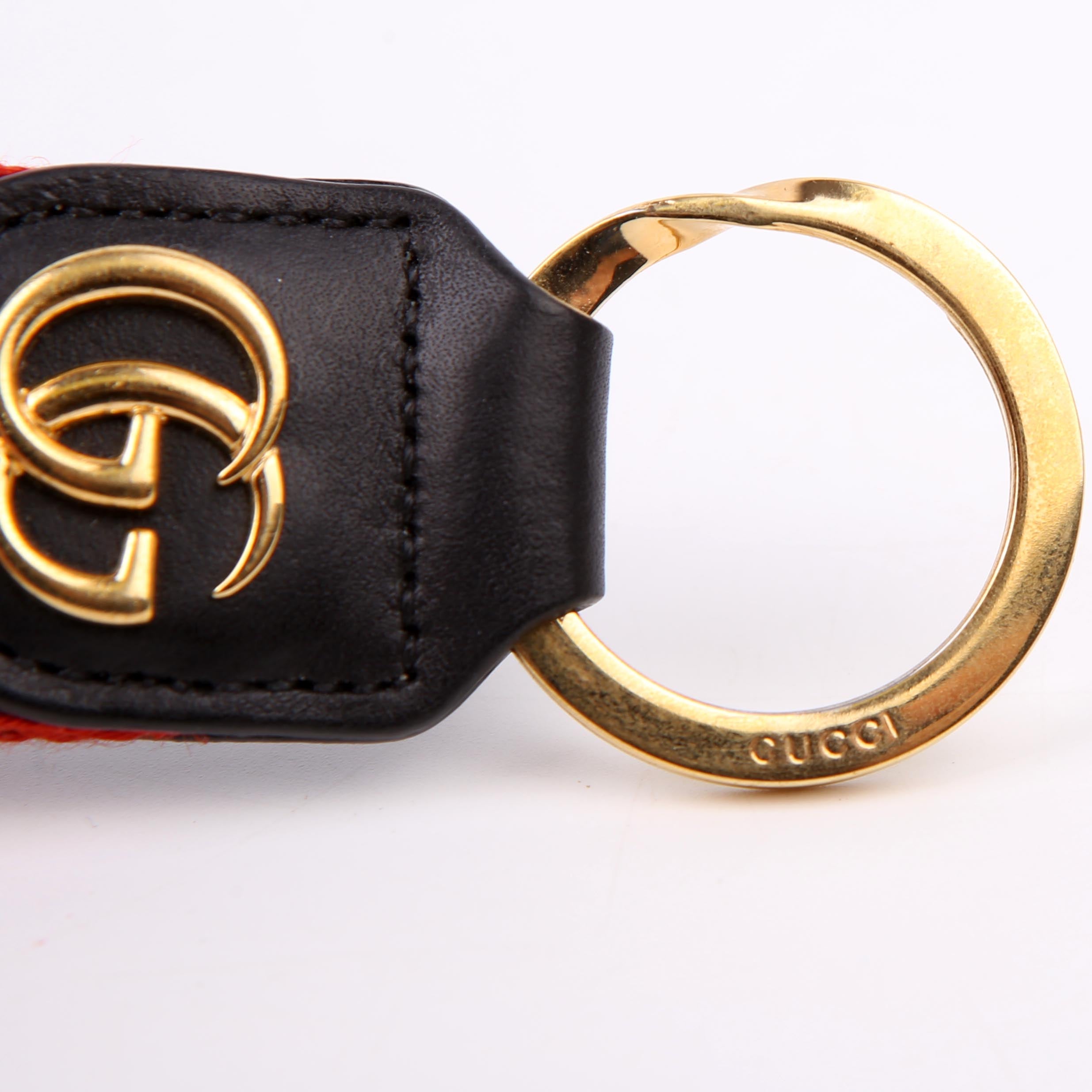 Gucci 523161 GG Web Key Ring