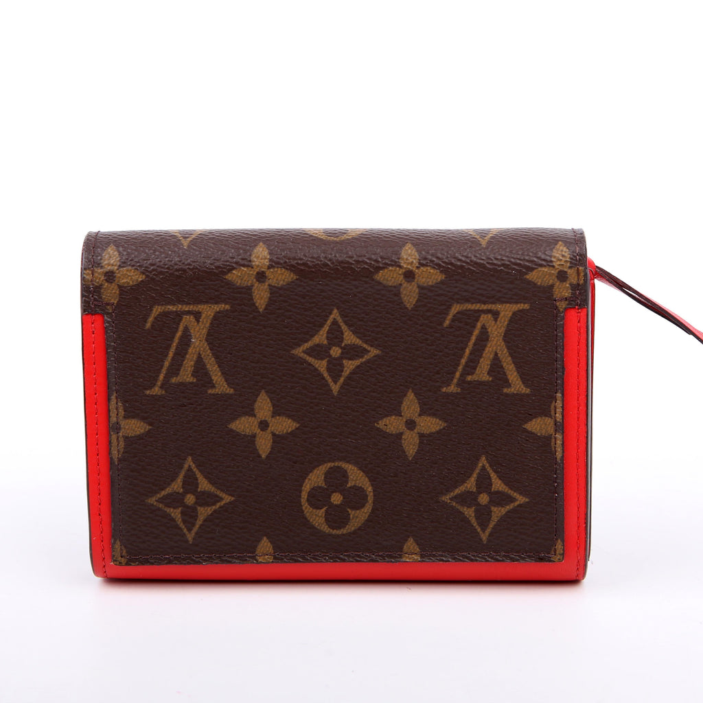 Louis Vuitton Flore Compact Wallet Monogram Red