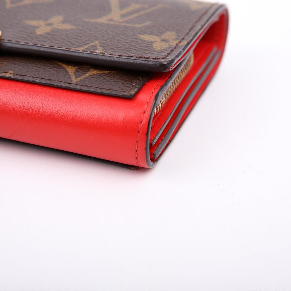 Louis Vuitton Flore Compact Wallet Monogram Red