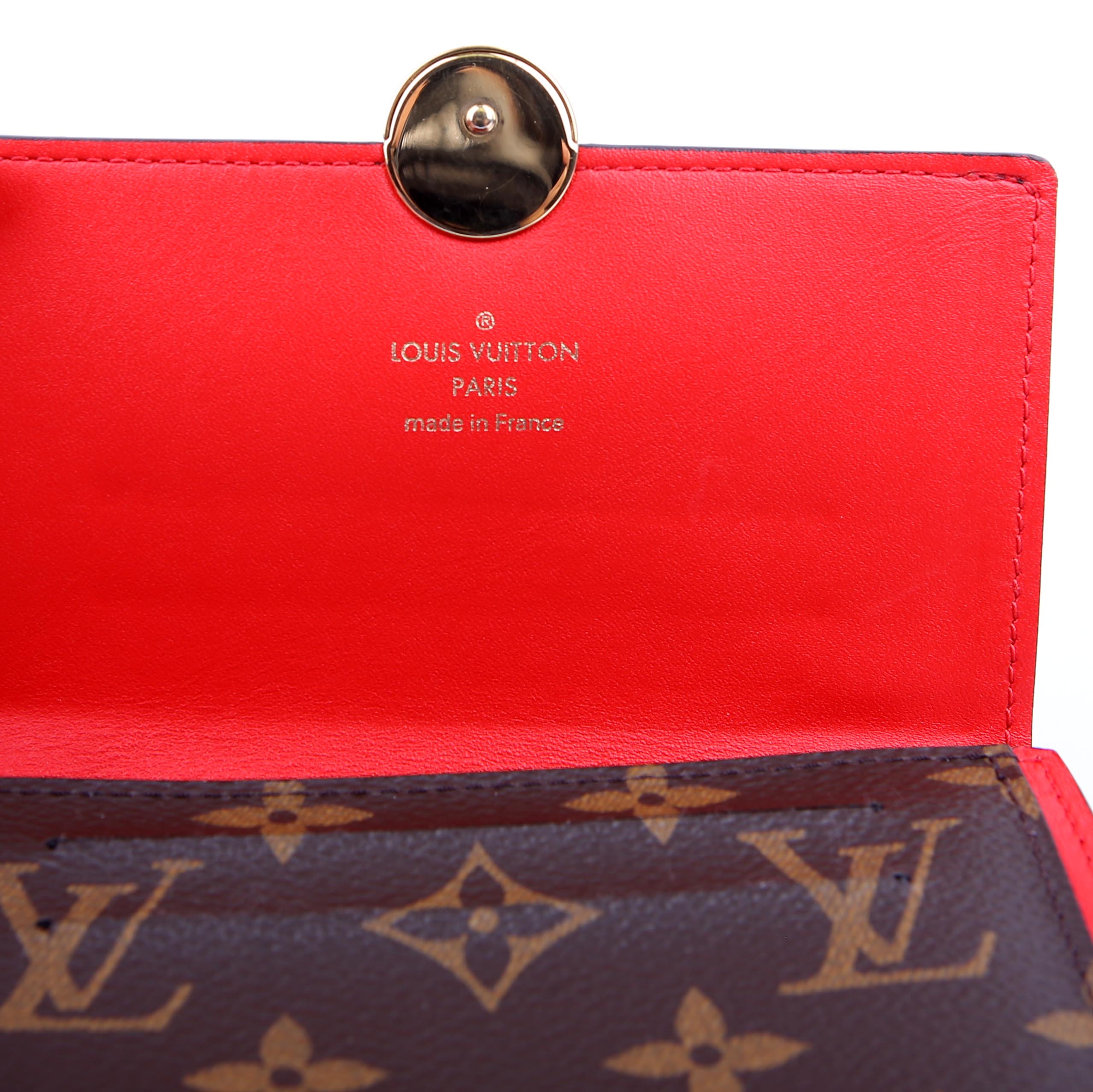Louis Vuitton Flore Compact Wallet Monogram Red