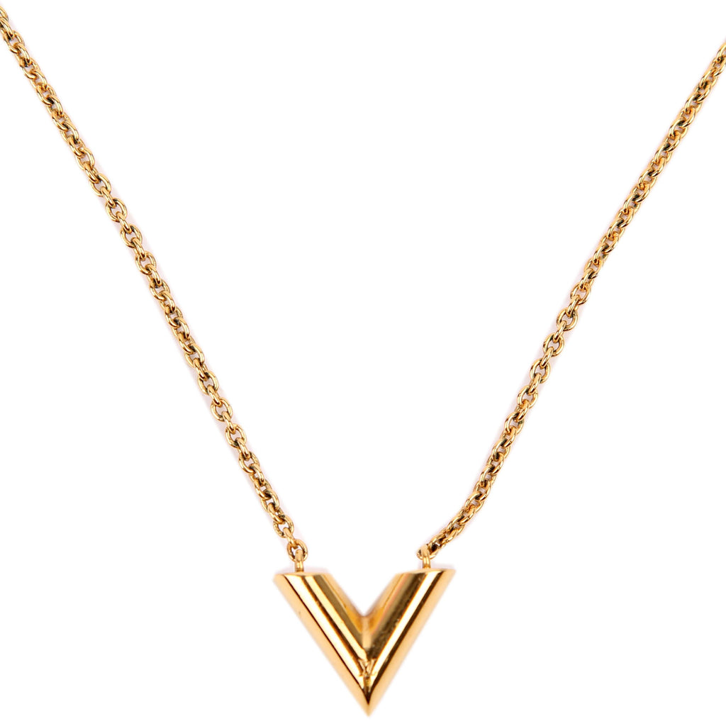 Louis Vuitton Essential V Necklace Gold