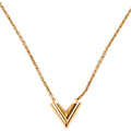 Louis Vuitton Essential V Necklace Gold