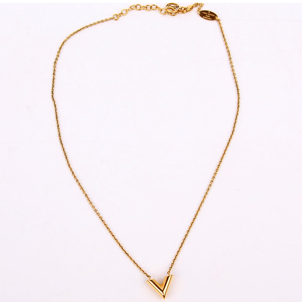 Louis Vuitton Essential V Necklace Gold