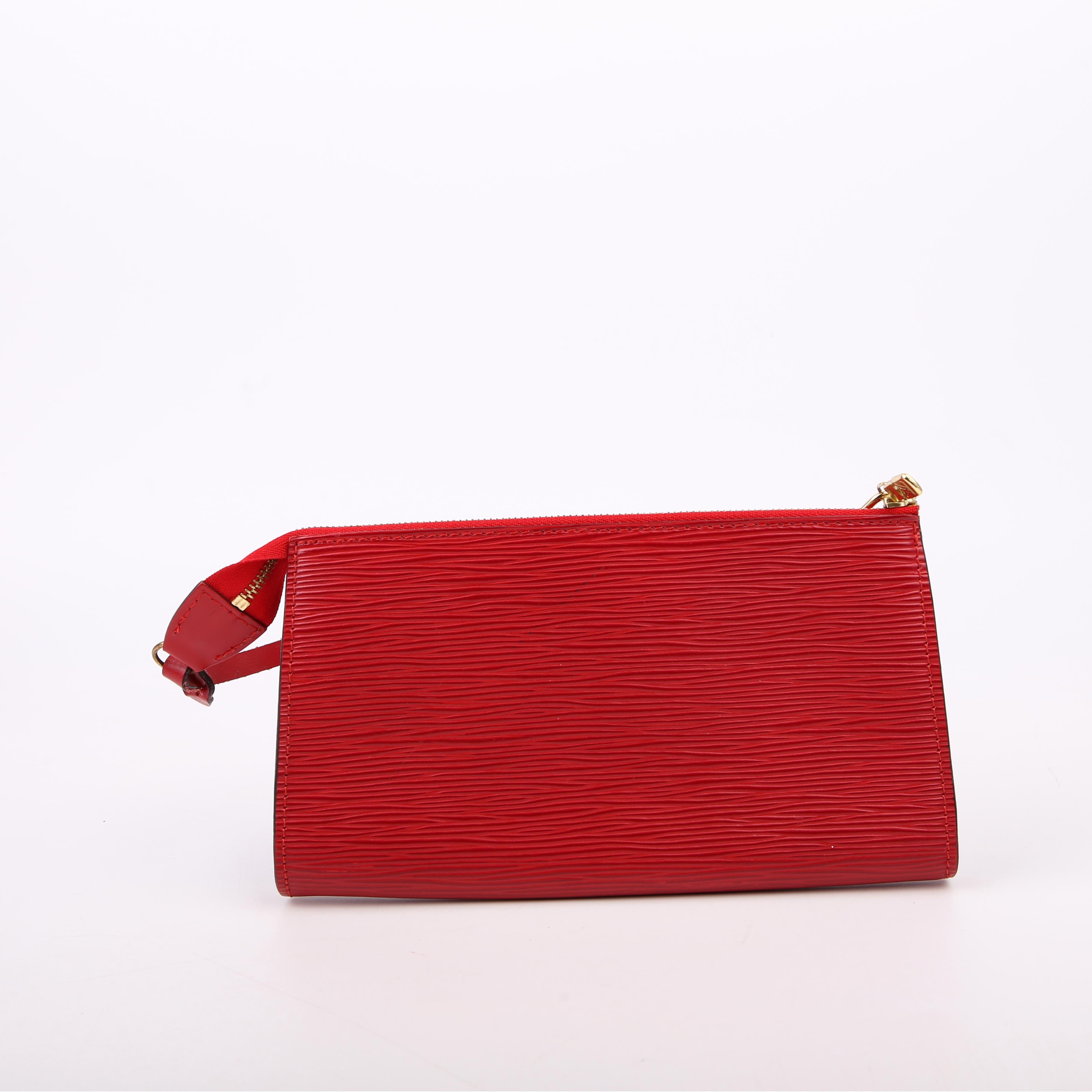Louis Vuitton Pochette Accessories Epi Red