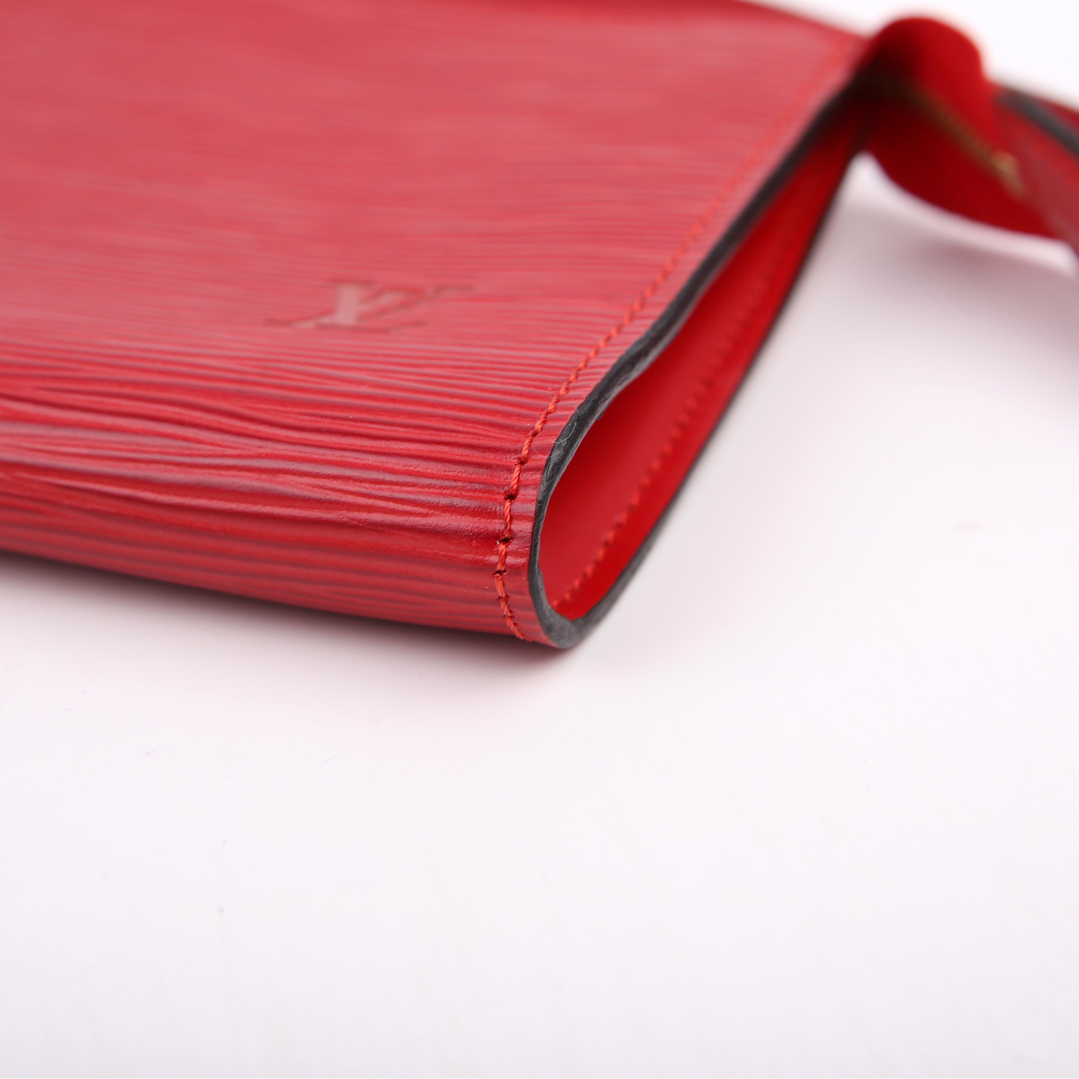 Louis Vuitton Pochette Accessories Epi Red
