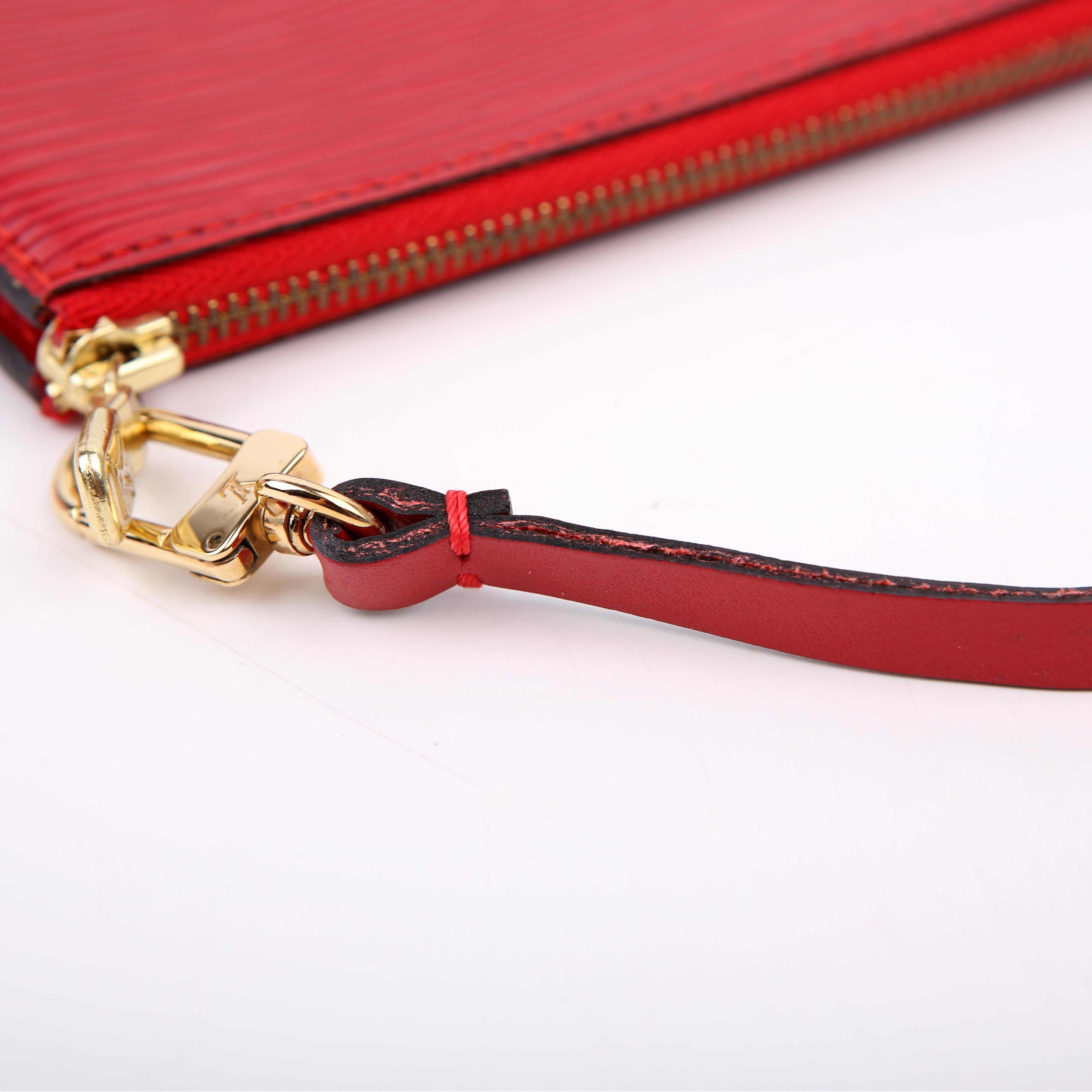 Louis Vuitton Pochette Accessories Epi Red