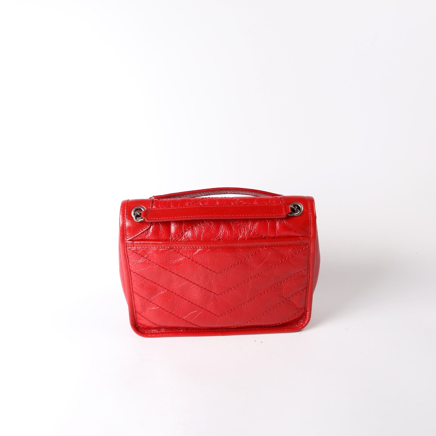 Saint Laurent Niki Baby Crinkle Leather 533037 Red