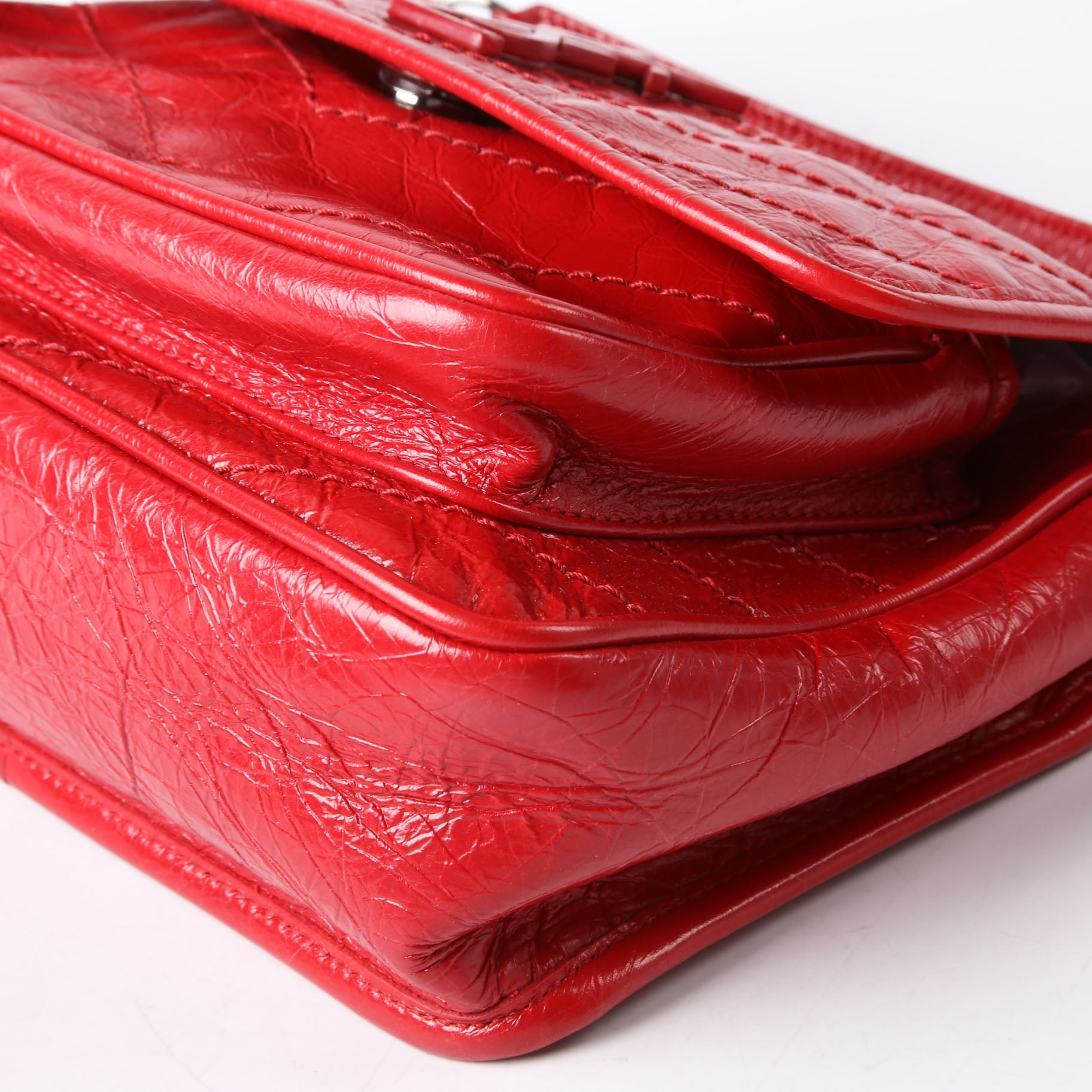 Saint Laurent Niki Baby Crinkle Leather 533037 Red