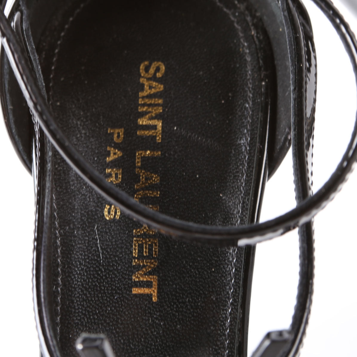 Saint Laurent Cassandra Monogram Sandals 100MM Size 38.5