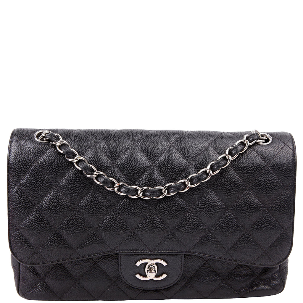 Chanel Classic Flap Jumbo Caviar 25-28M Black
