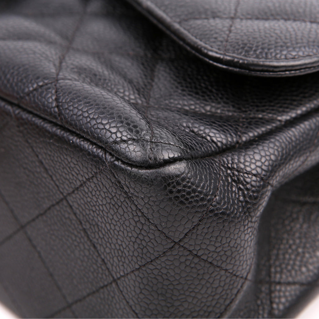 Chanel Classic Flap Jumbo Caviar 25-28M Black